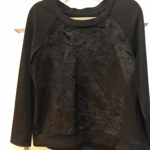 Elie Tahari faux fur front sweatshirt